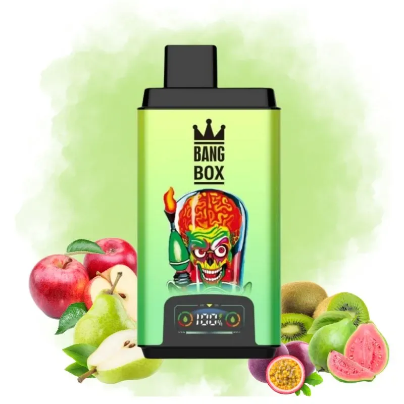 Bang Box Apple Pear & Kiwi Passion Fruit Guava Smaak