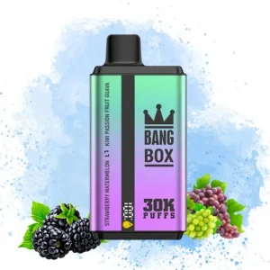 Bang Box Blue Razz lce & Double Grape smaak