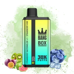 Bang Box Blueberry lce & Kiwi Passion Fruit Guava smaak