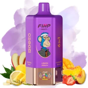 FIHP Lemon Peach & Strawberry Banana & Double Apple & Raspberry Watermelon & Sour Mango Pineapple & Tropical Fruit Vape