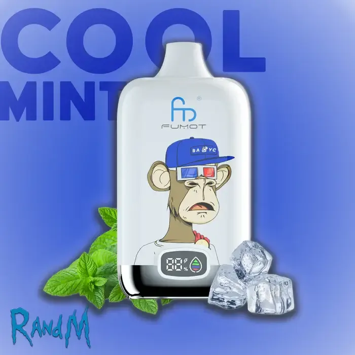 FUMOT Cool Mint RandM Tornado 12000 Digital Box Disposable Züge Vape gefährlich
