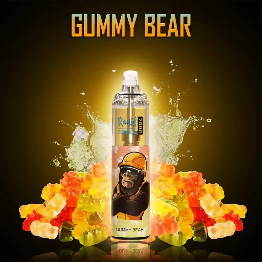 FUMOT Gummy Bear Randm Tornado 7000 Puff Bar R and M Pack Of 10 Vape Pen erfahrungen