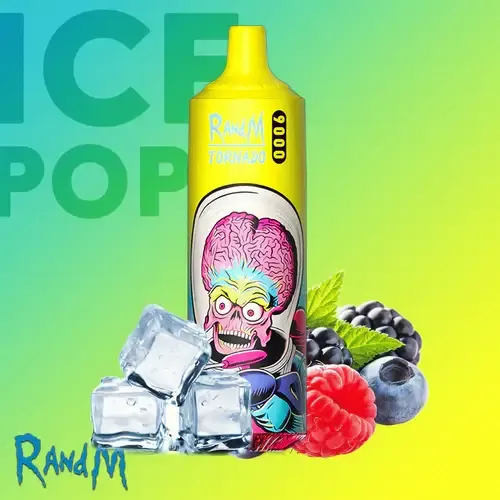 FUMOT Ice Pop Tornado 9000 Puff Bar R and M Pack Of 10 Vape Pen