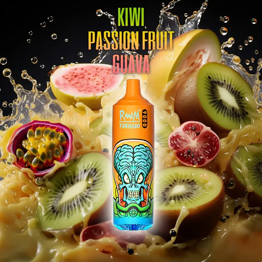 FUMOT Kiwi Passion Fruit Guava RandM Tornado 9000 gefährlich