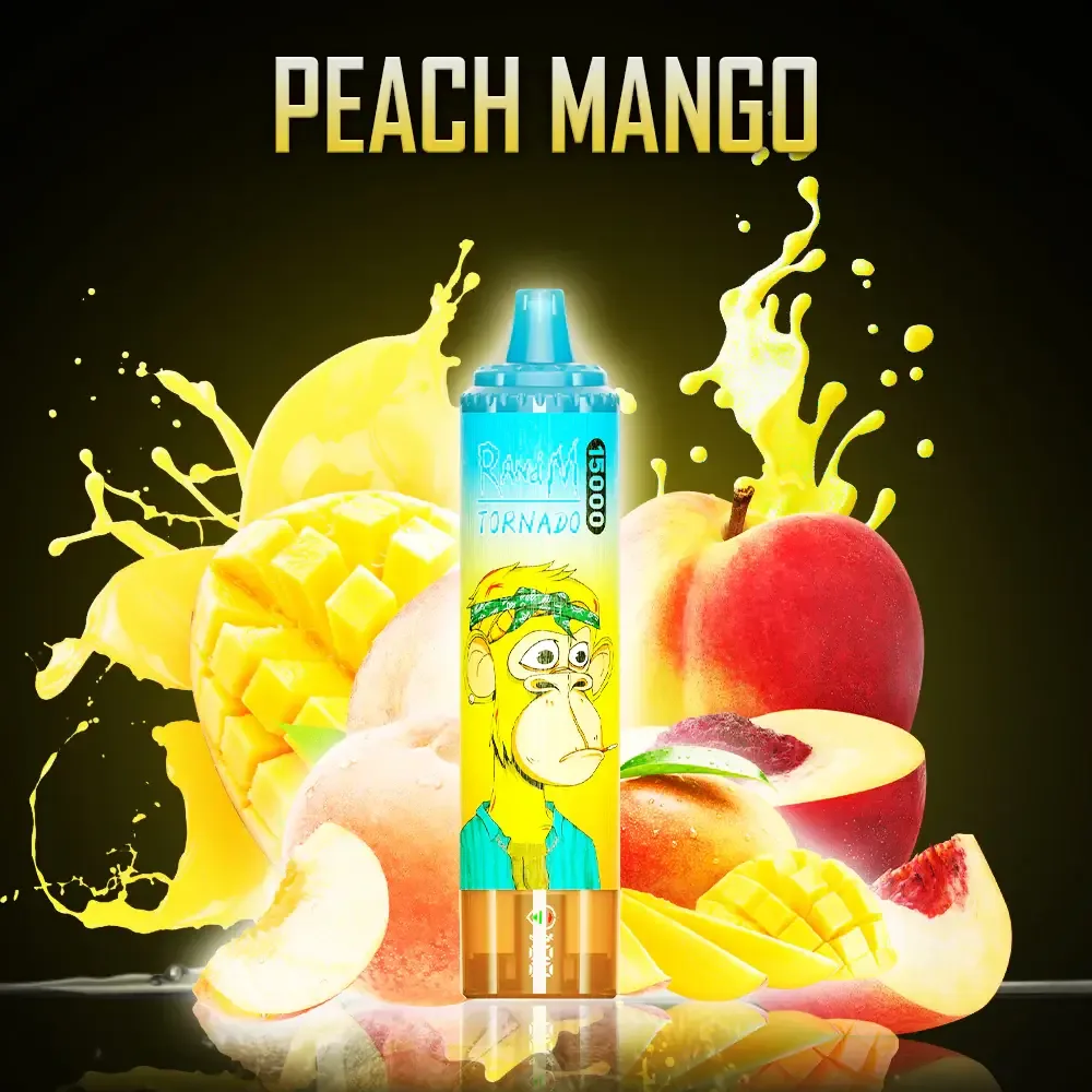 FUMOT Randm Tornado 15000 gefährlich Vape Peach Mango