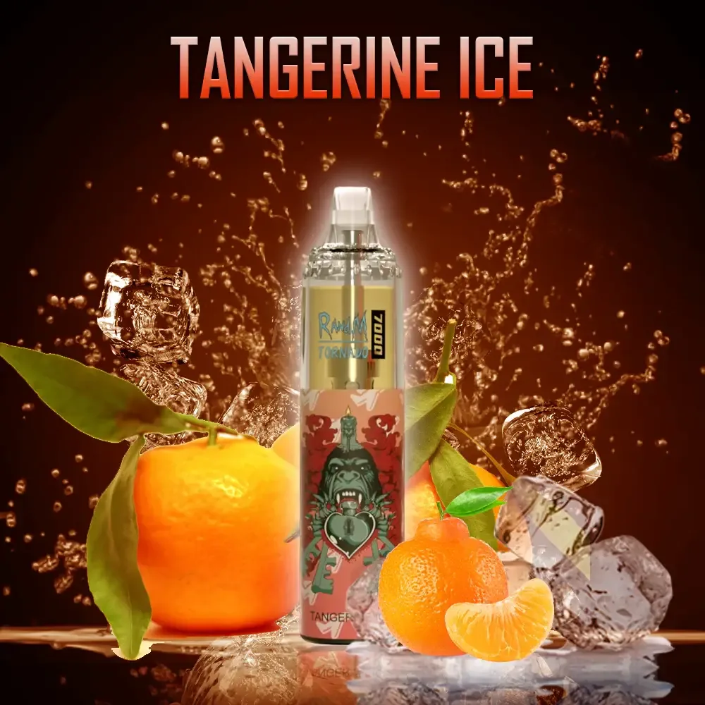 FUMOT Tangerine ice Randm Tornado 7000 Puff Bar R and M Pack Of 10 Vape Pen deutschland verboten