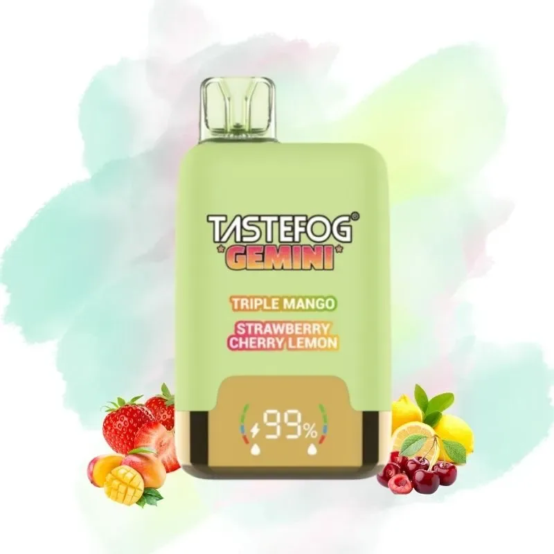 Tastefog Triple Mango&Strawberry Cherry Lemon Smaak