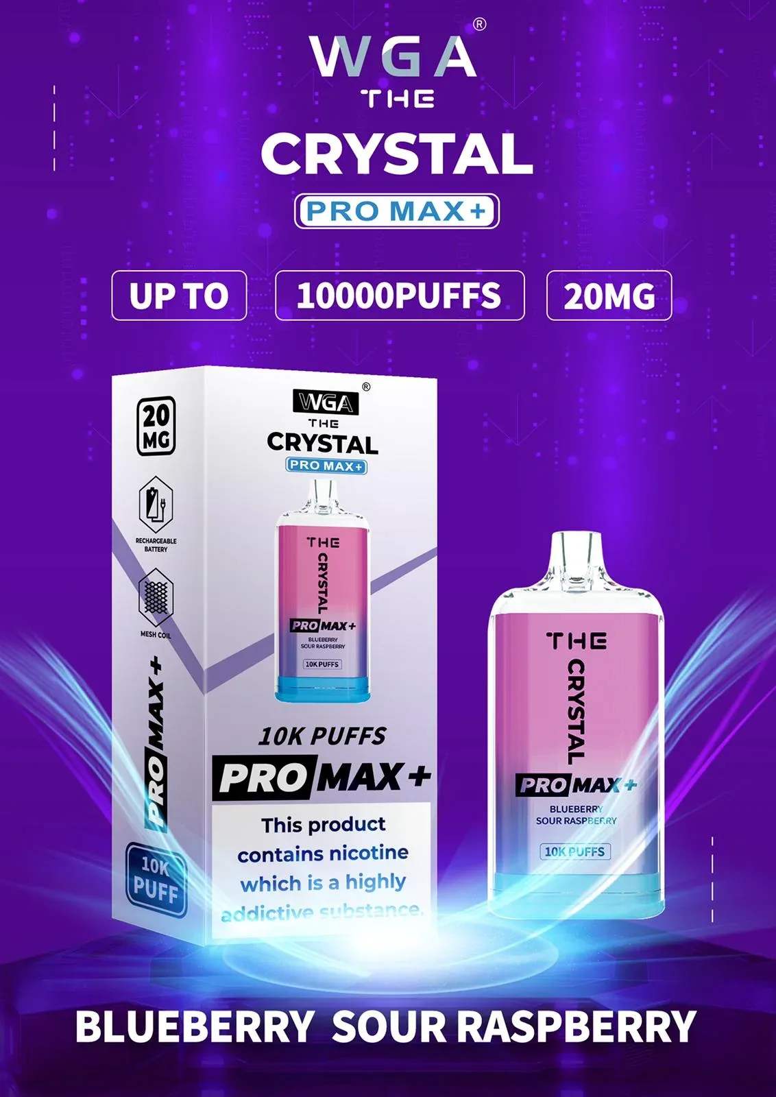 The Crystal Pro Max + 10000 Disposable Vape Pod - Image 2