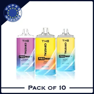 The Crystal Pro Max + 10000 Disposable Vape Pod (Doos van 10)