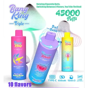 Wegwerp E Sigaret Bang King Triple 45000 Puffs 3 in 1 Vape