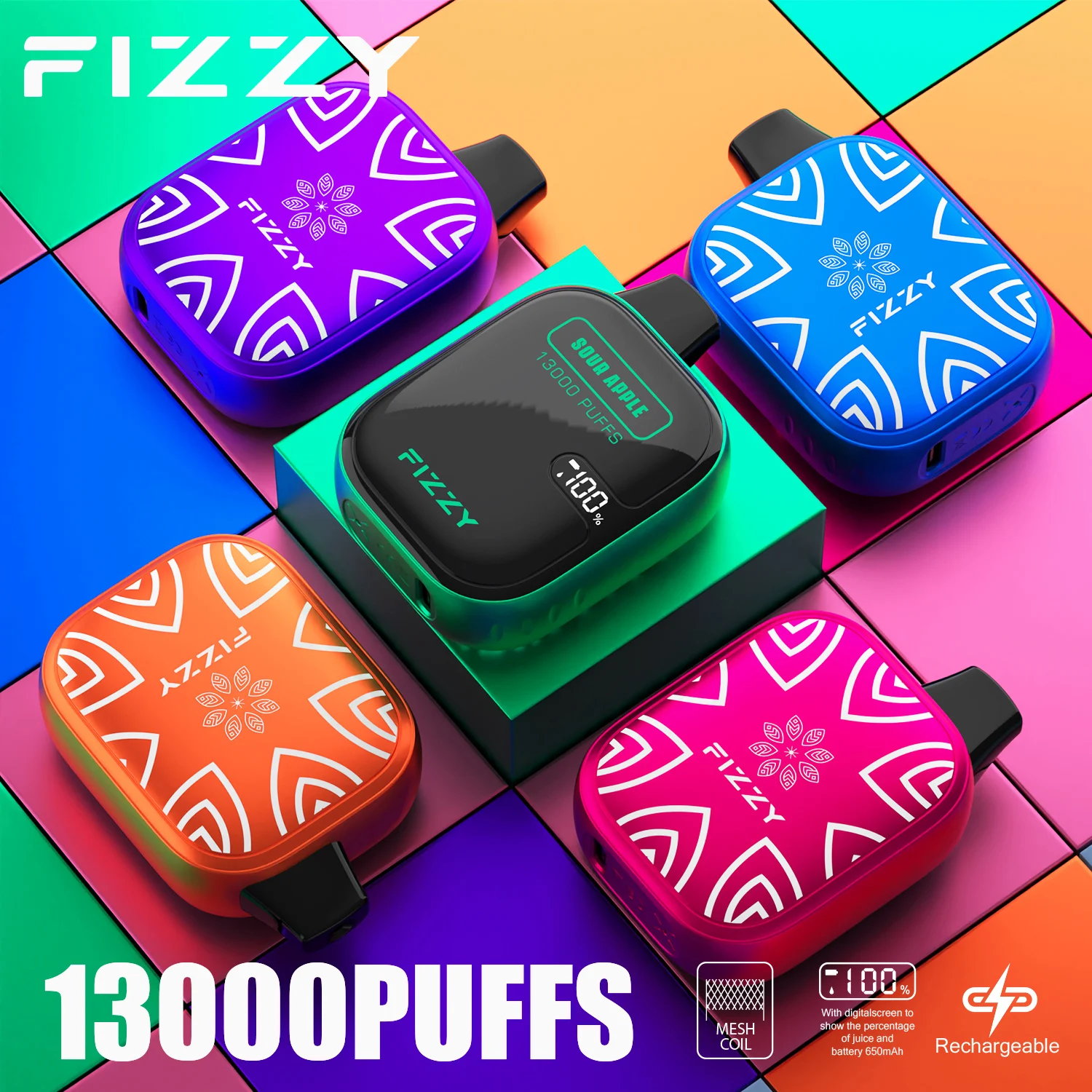 Wegwerp E-sigaret Fizzy Boom 13000 Puffs Vape - Image 2