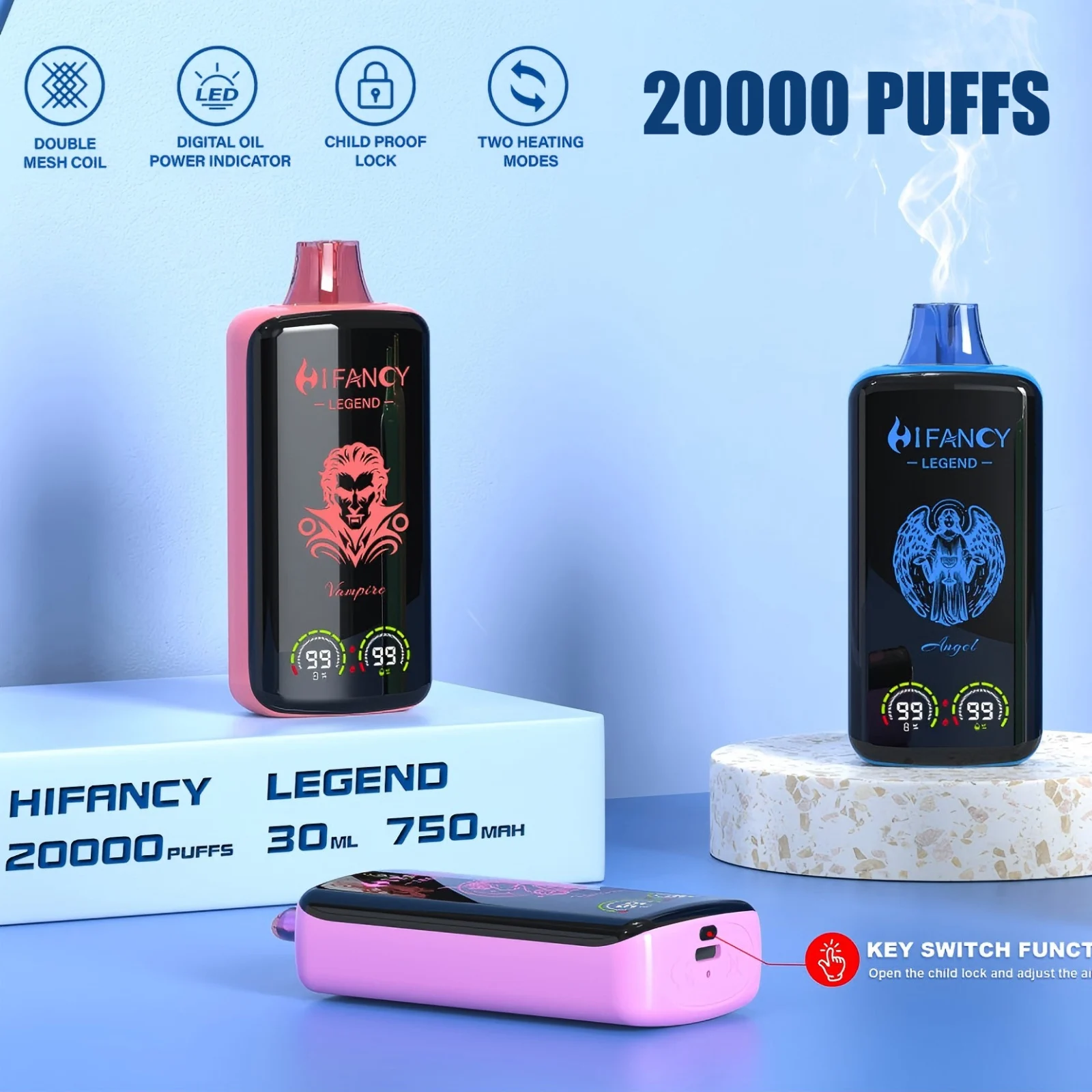 Wegwerp E Sigaret HiFancy Legend 20000 Puffs Vape
