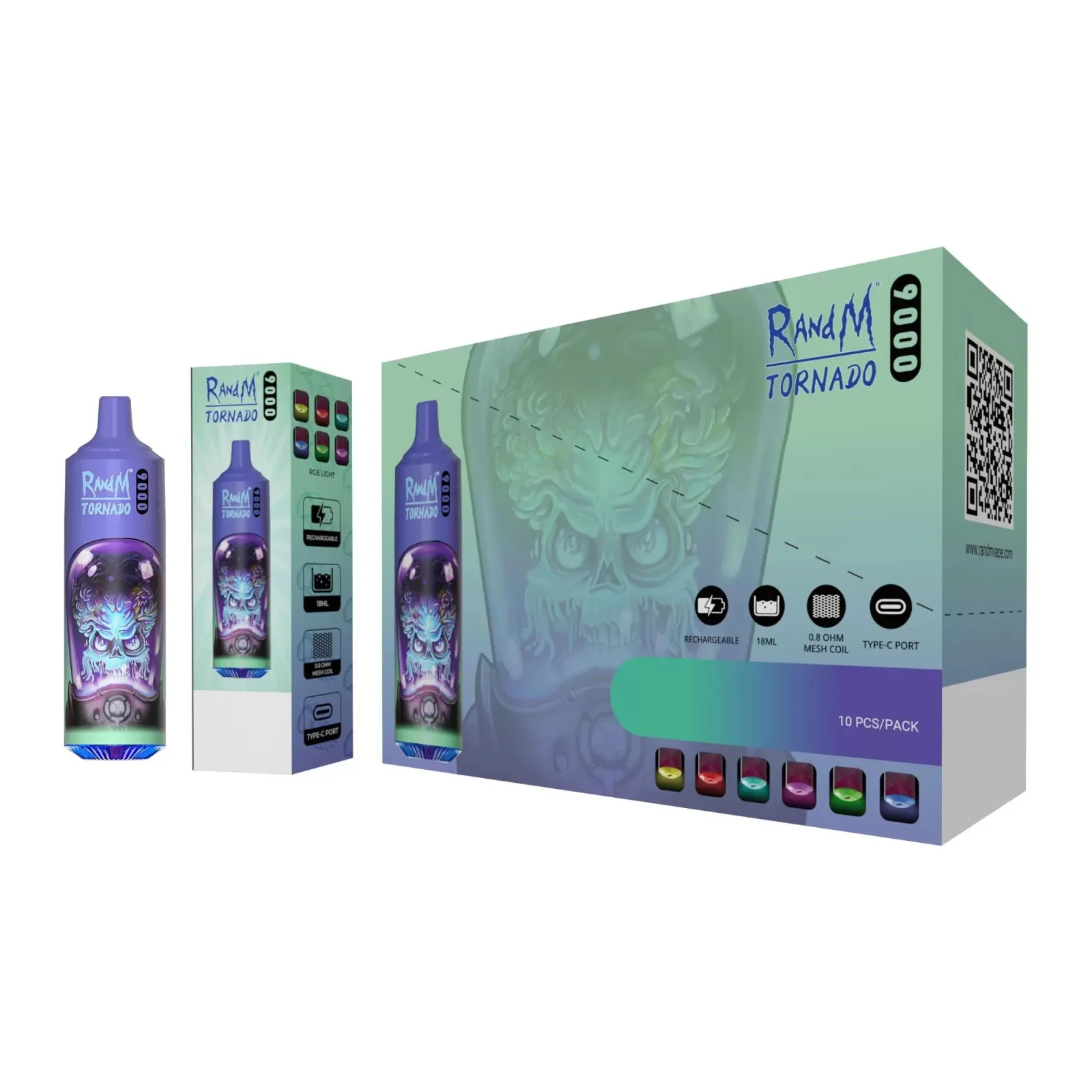 Wegwerp E-sigaret RandM Tornado 9000 Puffs - Image 2