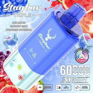 Wegwerp E Sigaret Stag Bar Triple 60000 Puffs 3 in 1 Vape