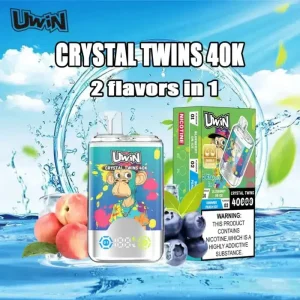 Wegwerp E Sigaret Uwin X RandM Crystal Twins 40000 Puffs Vape Dubbele Smaak