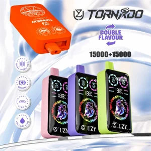 Wegwerp E Sigaret UZY Tornado 30000 Puffs Vape Dubbele Smaak