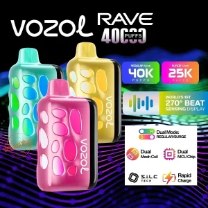 Wegwerp E Sigaret Vozol Rave 40000 Puffs Vape